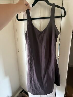 Simple Sleeveless V-Neck Mini Dress in Deep Plum